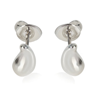 Tiffany & Co. Sterling Silver  Elsa Peretti Teardrop Earrings fv