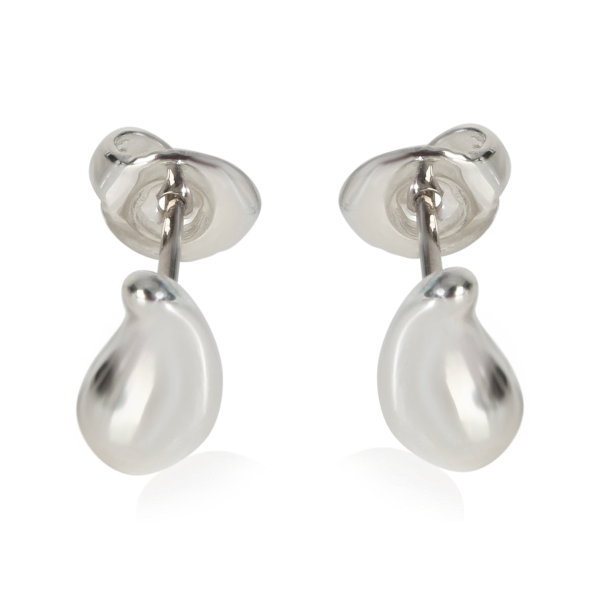 Tiffany & Co. Sterling Silver  Elsa Peretti Teardrop Earrings fv