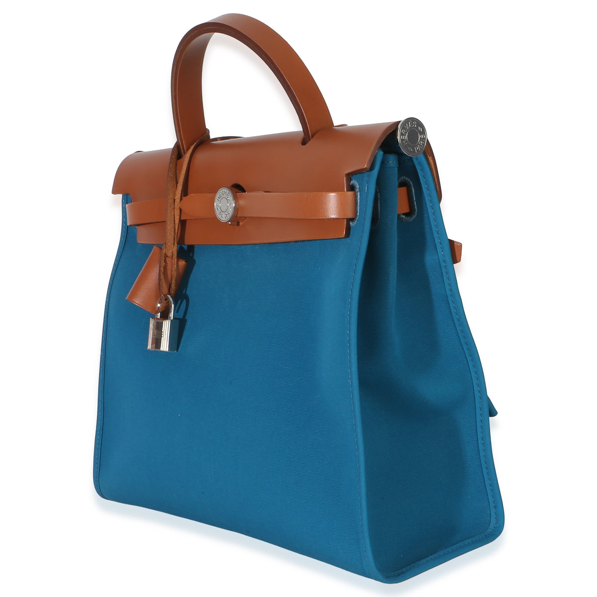 Hermès Bleu Izimir Toile Vache Hunter Herbag Zip 31 PHW Handbag 2