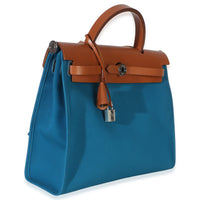 Hermès Bleu Izimir Toile Vache Hunter Herbag Zip 31 PHW Handbag 3