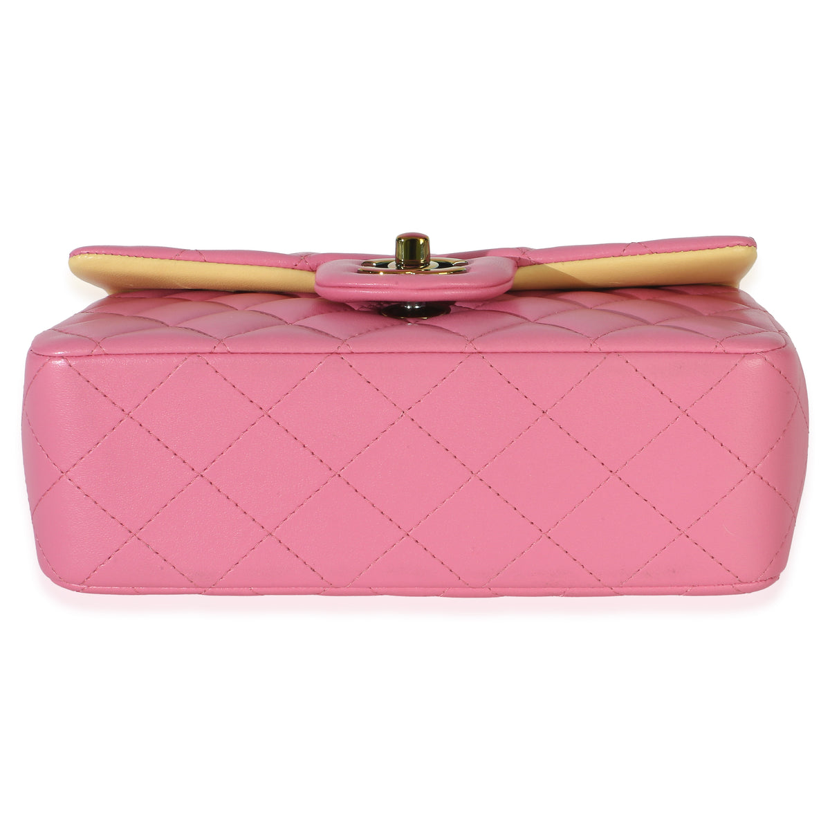Chanel Pink Quilted Lambskin Rainbow Mini Rectangular Flap Bag Handbag 4
