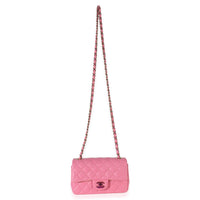 Chanel Pink Quilted Lambskin Rainbow Mini Rectangular Flap Bag Handbag 7