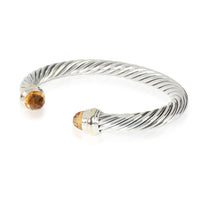 David Yurman Yellow Gold & Sterling Silver Citrine Cable Classic Bracelet