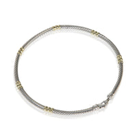 David Yurman Yellow Gold & Sterling Silver  Metro Necklace pv