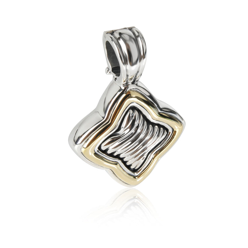 David Yurman Yellow Gold & Sterling Silver  Quatrefoil Pendant