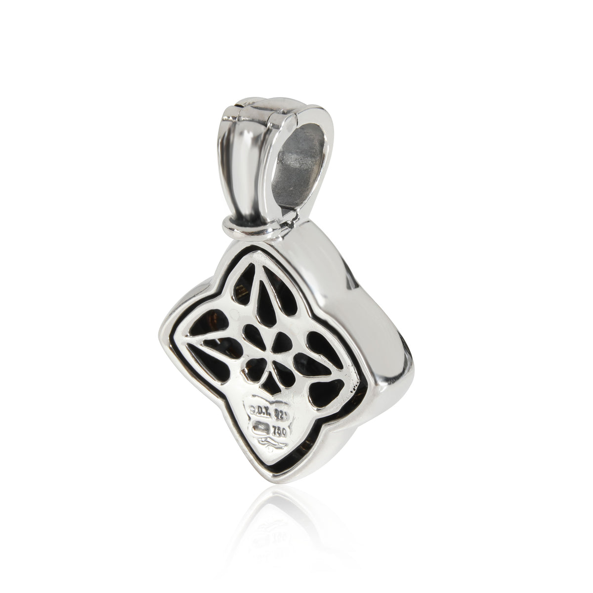 David Yurman Yellow Gold & Sterling Silver  Quatrefoil Pendant