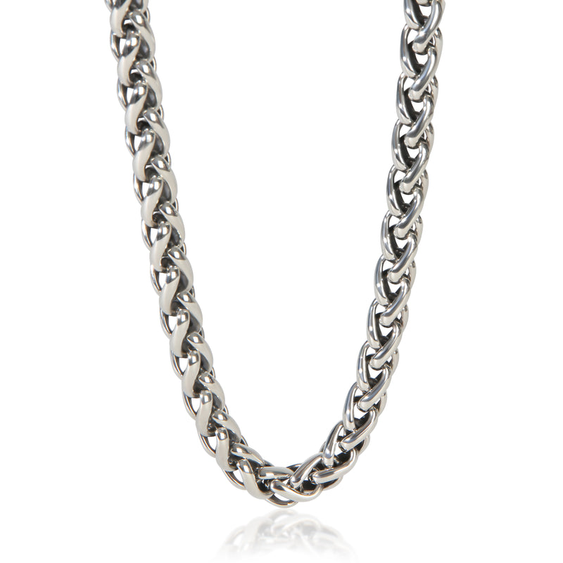 David Yurman Yellow Gold & Sterling Silver  Wheat Chain Necklace fv
