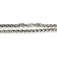 David Yurman Yellow Gold & Sterling Silver  Wheat Chain Necklace sv