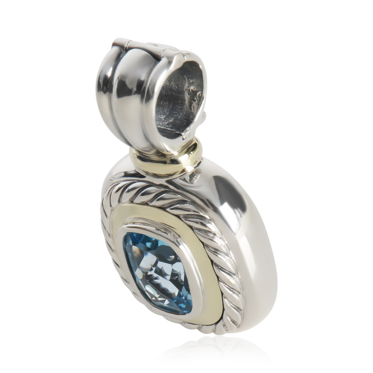 David Yurman Yellow Gold & Sterling Silver Topaz Albion Pendant