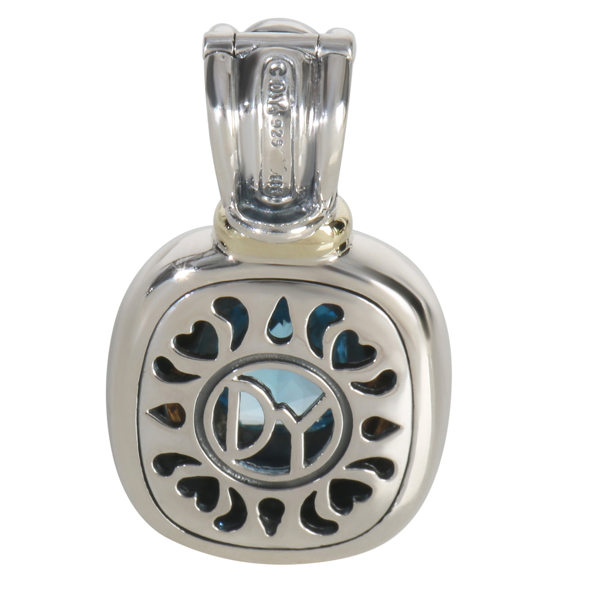 David Yurman Yellow Gold & Sterling Silver Topaz Albion Pendant