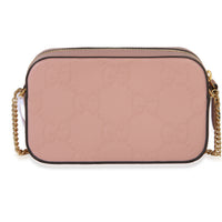 Gucci Light Pink Calfskin Debossed GG Super Mini Chain Wallet Handbag 4