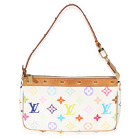 Louis Vuitton White Monogram Multicolore Canvas Pochette Accessoires Handbag id