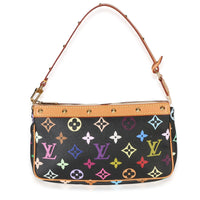 Louis Vuitton Black Monogram Multicolore Canvas Pochette Accessoires Handbag fv