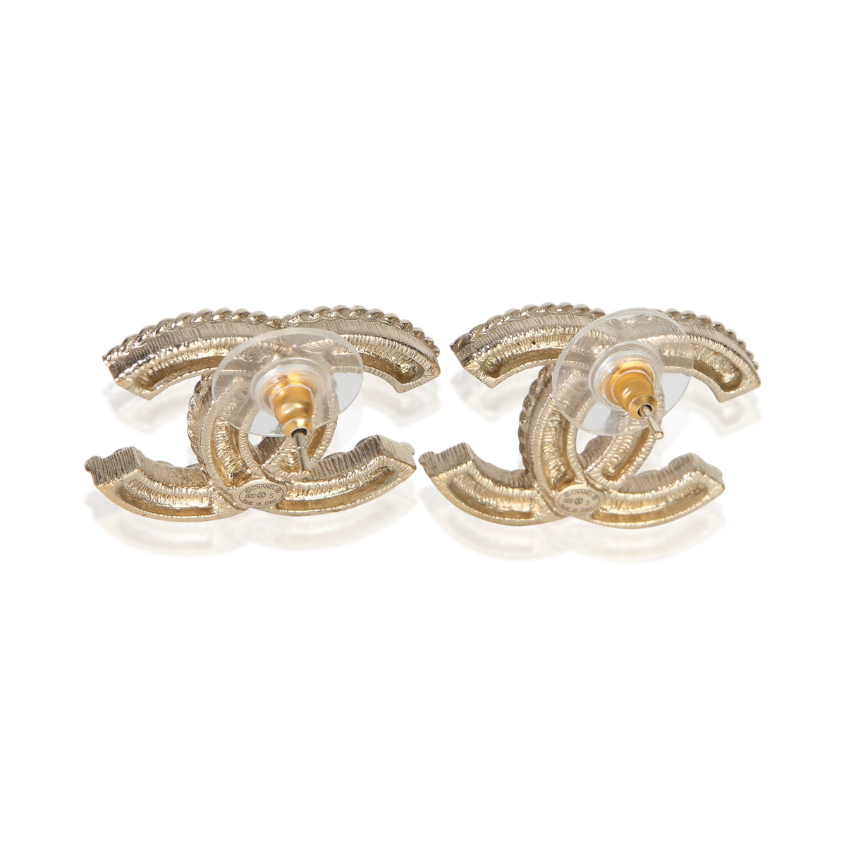 Chanel Gold Plated  2020 Large CC Earrings pv