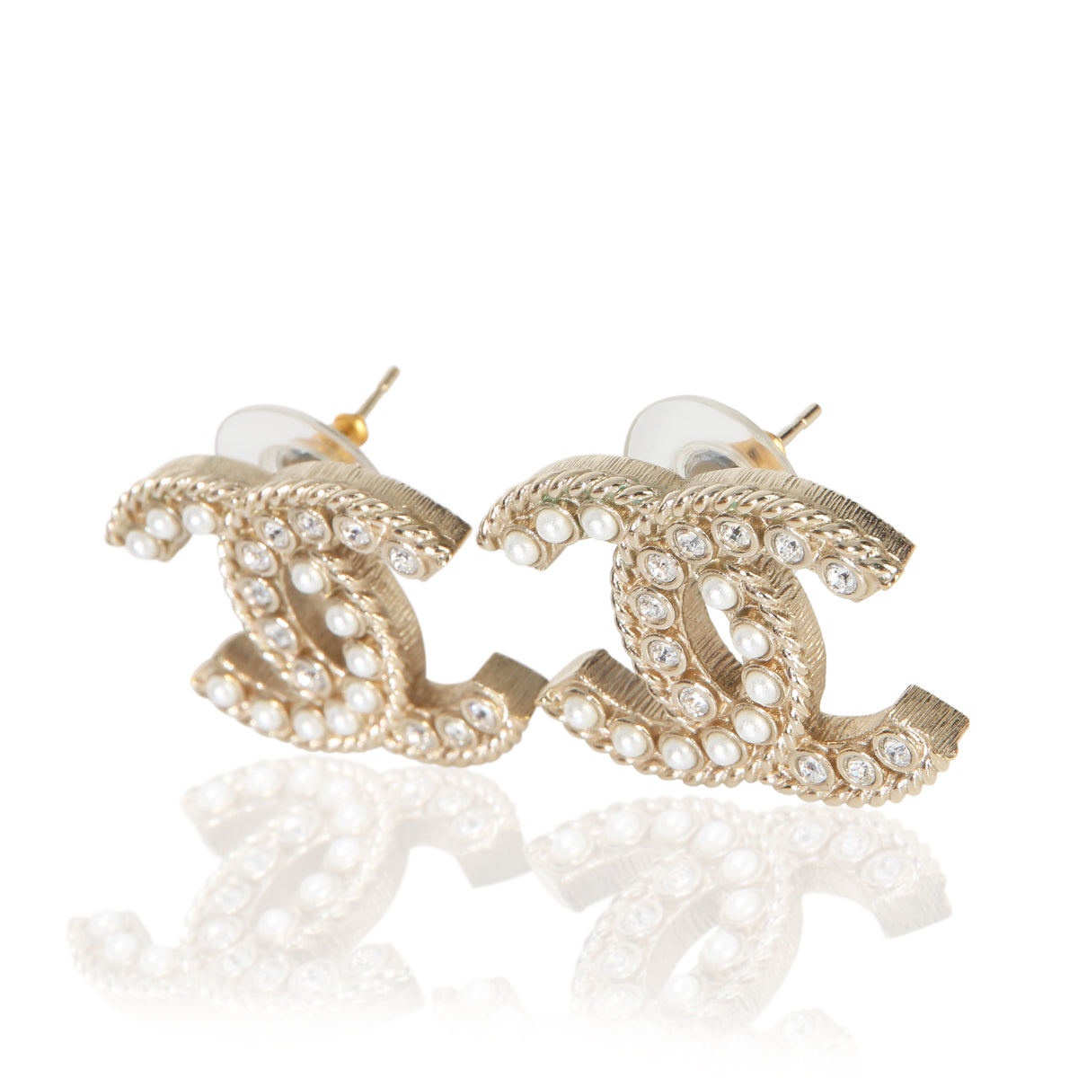 Chanel Gold Plated  2020 Large CC Earrings sv