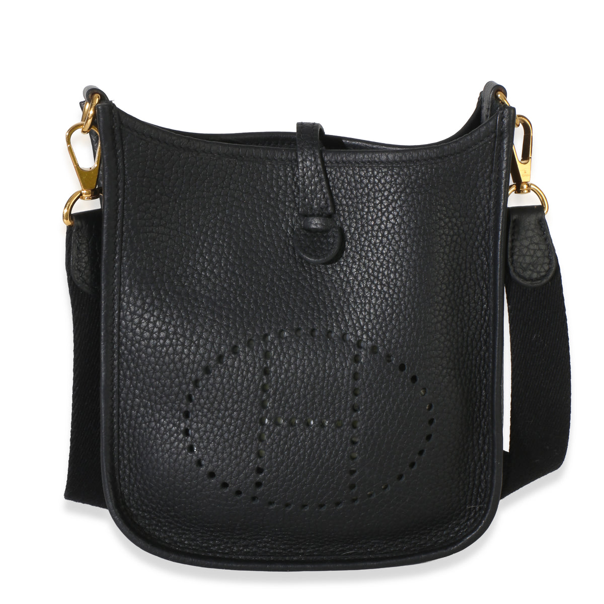 Hermès Black Clemence Mini Evelyne 16 TPM GHW Handbag id