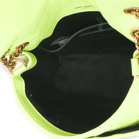 Saint Laurent Yellow Crinkled Calfskin Matelasse Baby Niki Chain Satchel Handbag 9