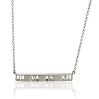 Tiffany & Co. Sterling Silver  Atlas Pierced Bar Pendant fv