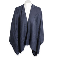 Hermès Bleu Marine Cashmere Silk New Libris Stole id