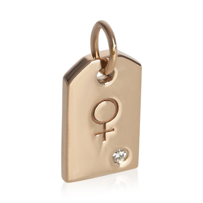 Tiffany & Co. Rose Gold Diamond Mini Tag Pendant fv