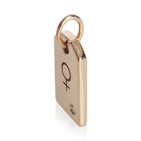 Tiffany & Co. Rose Gold Diamond Mini Tag Pendant sv