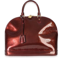 Louis Vuitton Burgundy Monogram Vernis Alma GM Handbag id