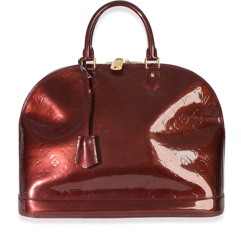 Louis Vuitton Burgundy Monogram Vernis Alma GM Handbag id