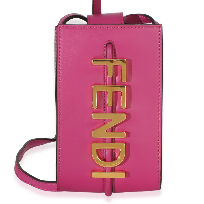 Fendi Pink Smooth Calfskin graphy Phone Pouch Handbag id