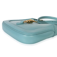 Gucci Dusty Azure Boarded Dyana Lux Calfskin Mini Jackie 1961 Hobo Handbag 6