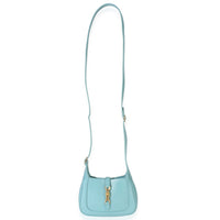Gucci Dusty Azure Boarded Dyana Lux Calfskin Mini Jackie 1961 Hobo Handbag 8