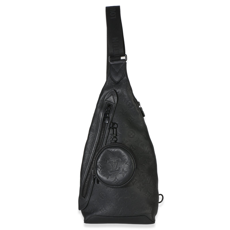 Louis Vuitton Black Monogram Shadow Duo Slingbag Handbag id