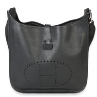 Hermès Vintage Black Epsom Evelyne III PM 29 PHW Handbag id
