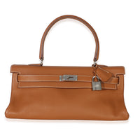 Hermès Gold Clemence Kelly Shoulder 42 PHW Handbag id