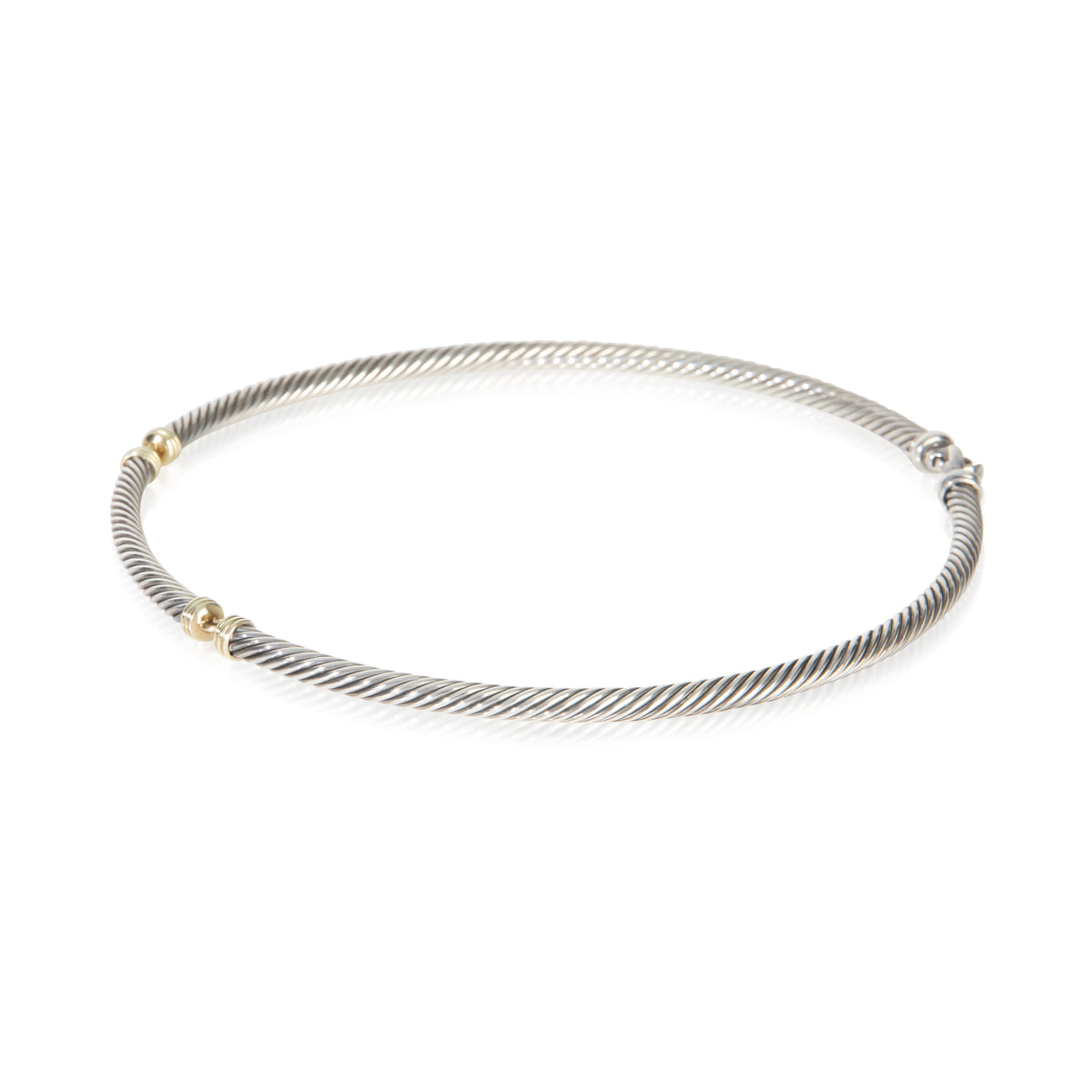 David Yurman Yellow Gold & Sterling Silver Metro Necklace 2