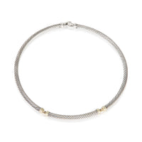 David Yurman Yellow Gold & Sterling Silver Metro Necklace fv