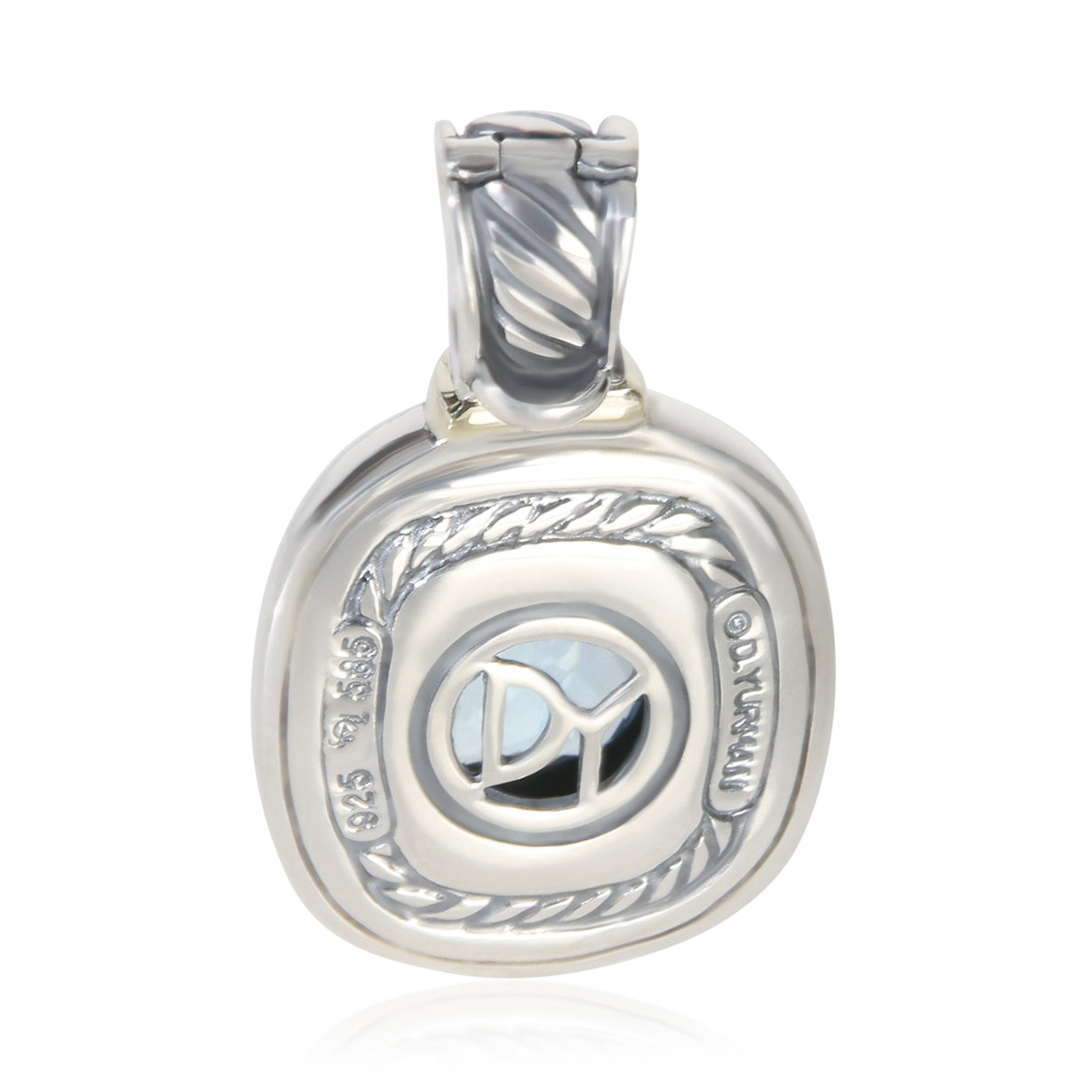 David Yurman Yellow Gold & Sterling Silver Topaz Albion Pendant 3