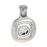 David Yurman Yellow Gold & Sterling Silver Topaz Albion Pendant 3