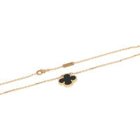 Van Cleef & Arpels Yellow Gold Onyx Vintage Alhambra Pendant bv