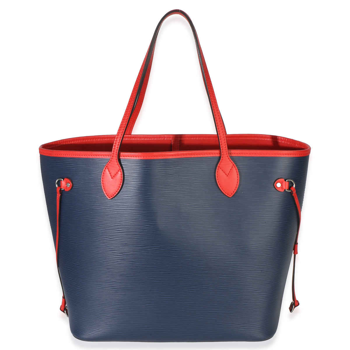 Louis Vuitton Blue Red Epi Neverfull MM Handbag 4