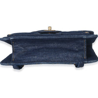 Chanel Dark Blue Quilted Denim Double You Backpack Handbag 5