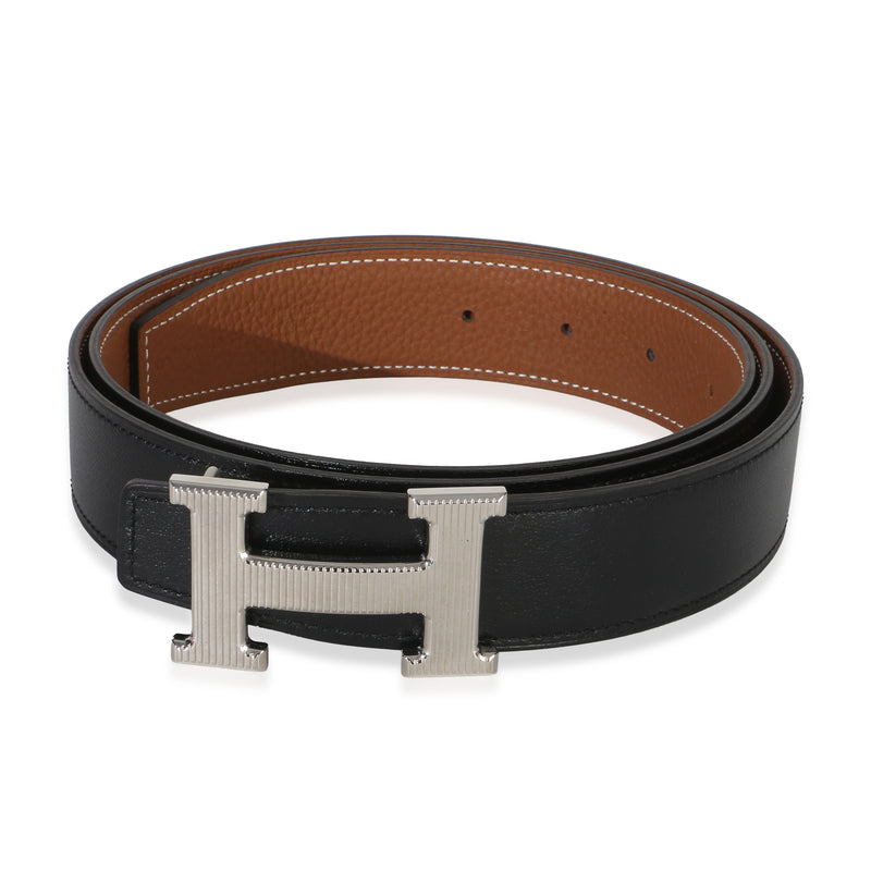 Hermès Black Gold Box Togo 38mm Guilloche H Belt 110/40 PHW id