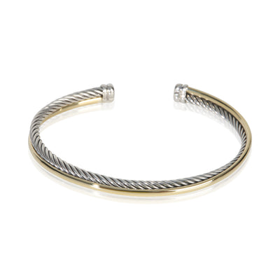 David Yurman Yellow Gold & Sterling Silver  Crossover Bracelet fv