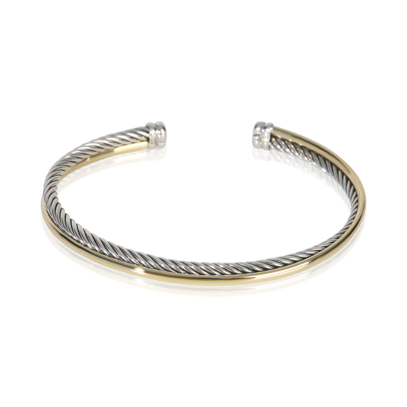David Yurman Yellow Gold & Sterling Silver  Crossover Bracelet fv