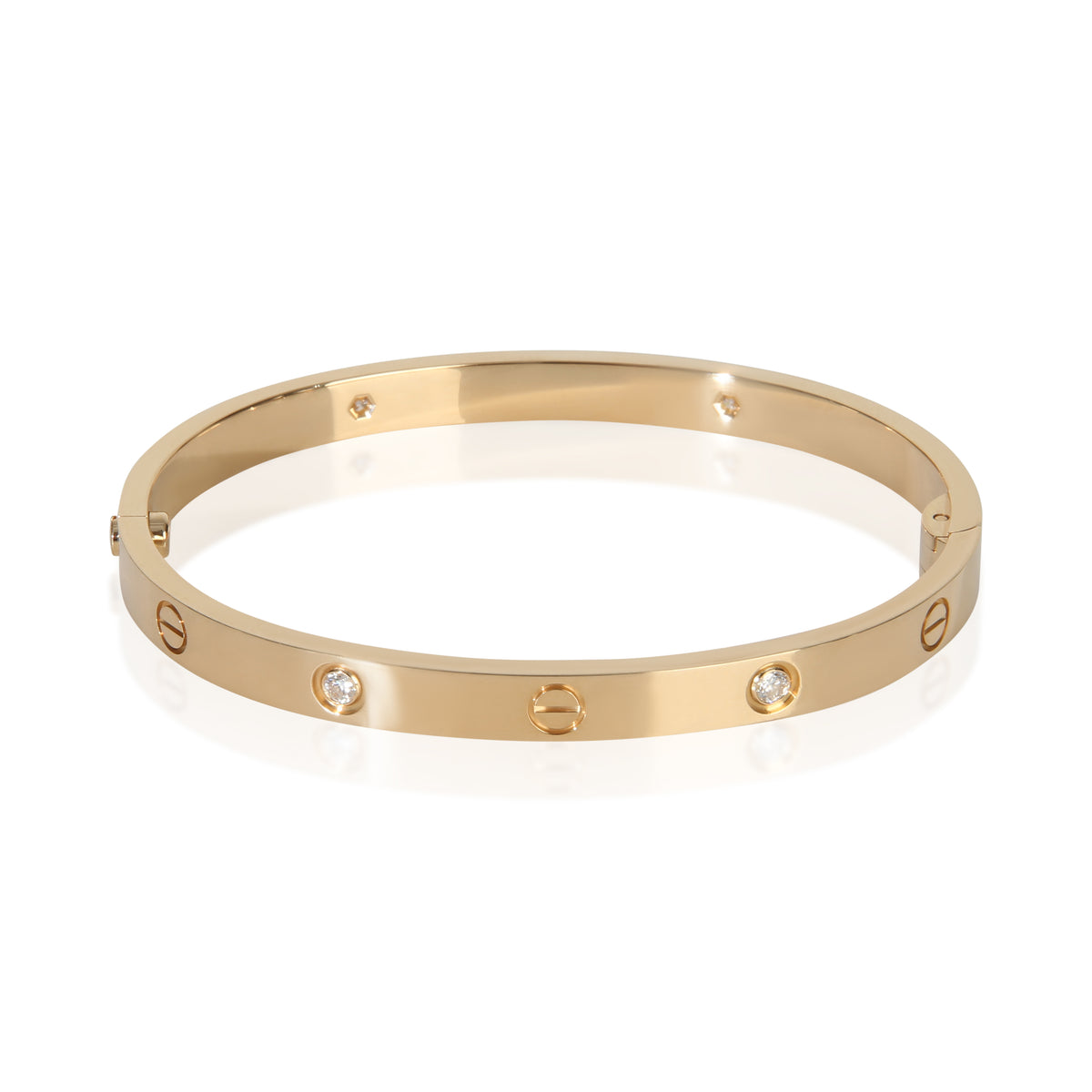Cartier Yellow Gold Diamond Medium Model Love Bracelet pv
