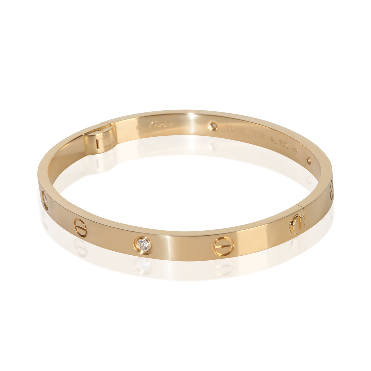 Cartier Yellow Gold Diamond Medium Model Love Bracelet sv