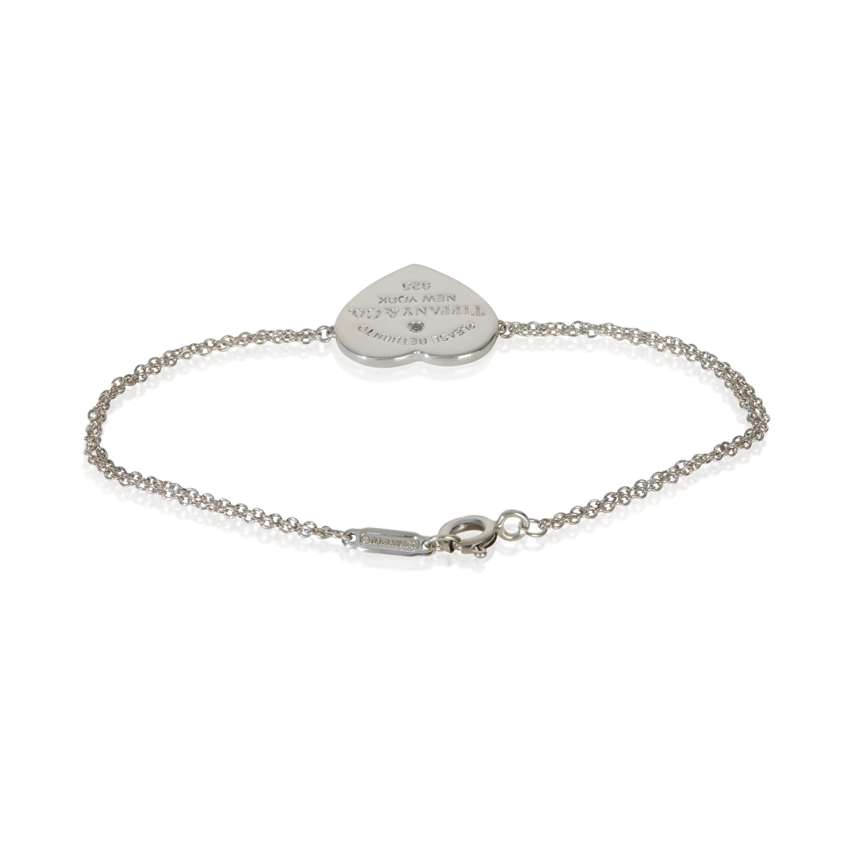 Tiffany & Co. Sterling Silver Diamond Return To Tiffany Bracelet 3
