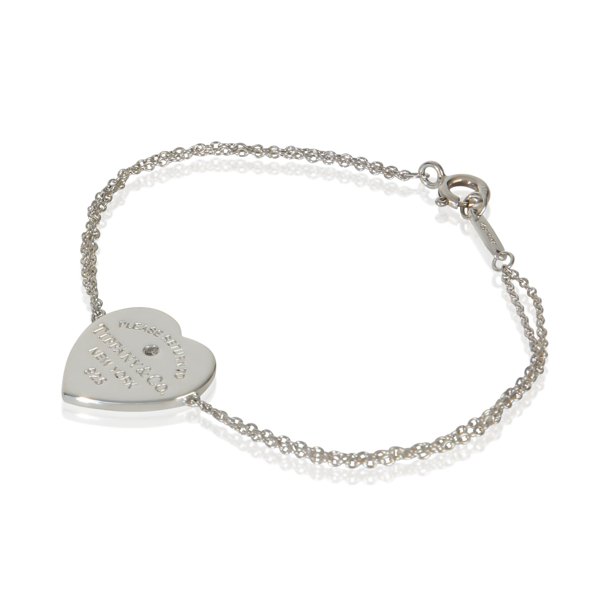 Tiffany & Co. Sterling Silver Diamond Return To Tiffany Bracelet 2
