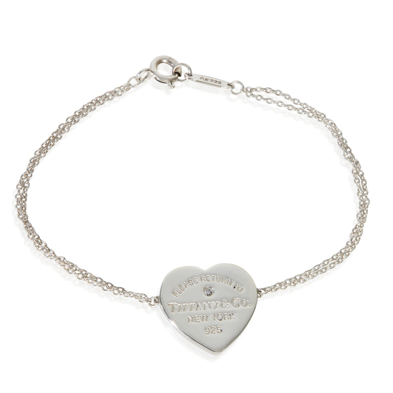 Tiffany & Co. Sterling Silver Diamond Return To Tiffany Bracelet fv