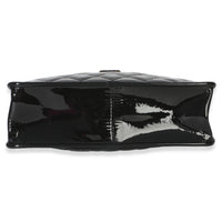 Chanel Black Quilted Patent Graphic Catch Small Shopping Bag Handbag 5