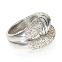 David Yurman Sterling Silver Diamond Infinity Knot Ring sv